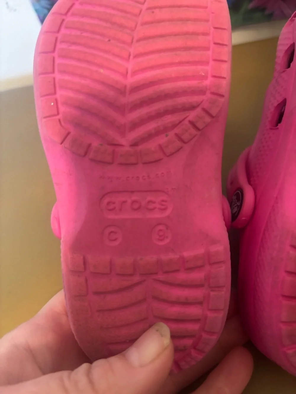 CROCS Kids Hot Pink Vented Clog Sandals
